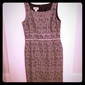 Twead dress/Talbots navy/white